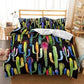 3D Bettwäsche Set Kaktusdruck Bettbezug Set lebensechte Bettwäsche mit Kissenbezug Bett Set Heimtextilien #2-7