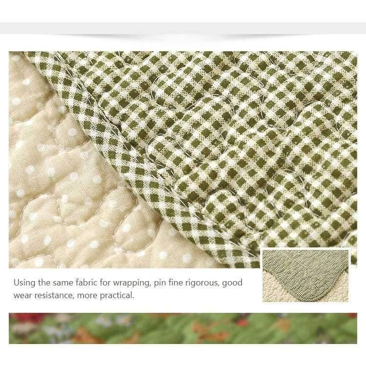 1 Stück Winter Sofa Bezug Baumwolle Grün Floral Gedruckt Hand Patchwork Steppdecke Sofa Matte Rutschfestes Zuhause Sofa Handtuch Heimtextilien