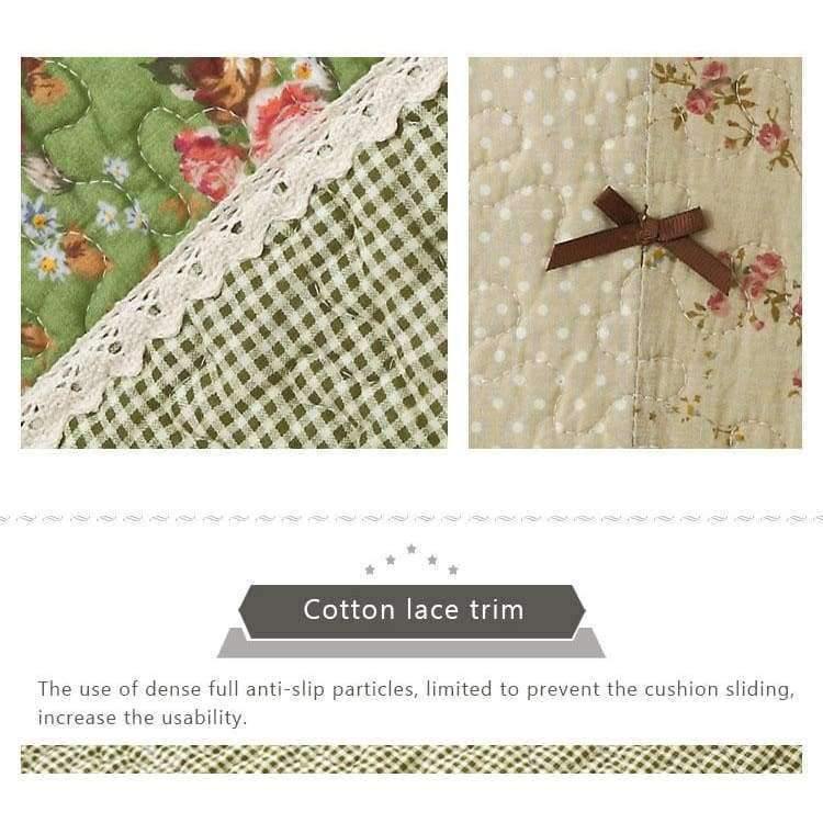 1 Stück Winter Sofa Bezug Baumwolle Grün Floral Gedruckt Hand Patchwork Steppdecke Sofa Matte Rutschfestes Zuhause Sofa Handtuch Heimtextilien