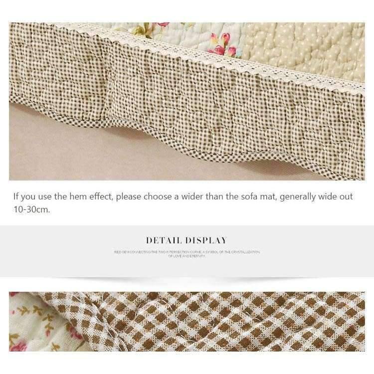1 Stück Winter Sofa Bezug Baumwolle Grün Floral Gedruckt Hand Patchwork Steppdecke Sofa Matte Rutschfestes Zuhause Sofa Handtuch Heimtextilien