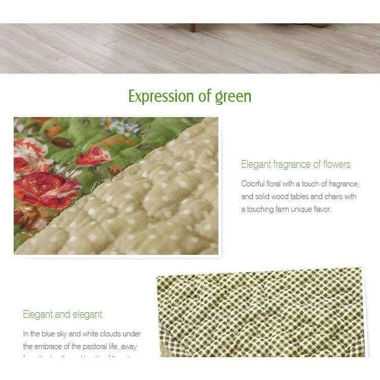 1 Stück Winter Sofa Bezug Baumwolle Grün Floral Gedruckt Hand Patchwork Steppdecke Sofa Matte Rutschfestes Zuhause Sofa Handtuch Heimtextilien