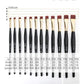 1 Stück Nylon Haar Flachpinsel Verschiedene Formen Aquarell Malpinsel Lange Griffe Öl Acrylmalerei Pinsel Kunstbedarf 715 764