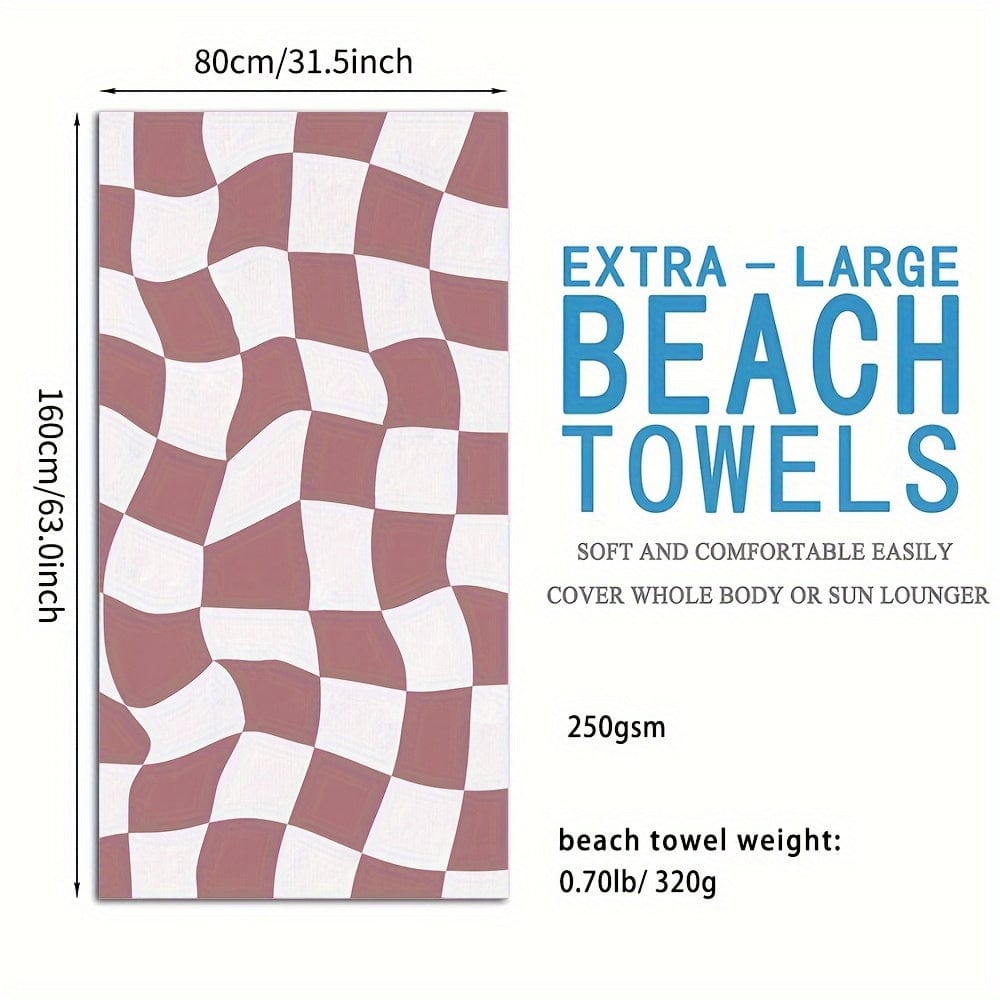 1 Stück individuell gestaltetes Strandtuch, saugfähiges Strandtuch, großes Sommer-Strandtuch, Geschenk für Strand-Pool-Party, Strand-Essentials