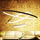 Dünn Abschnitt 3/2/1 Ring Aluminium LED Deckenleuchte Home Wohnzimmer Schlafzimmer Studienlampe Büro & Gewerbe Kronleuchter AC110-240V