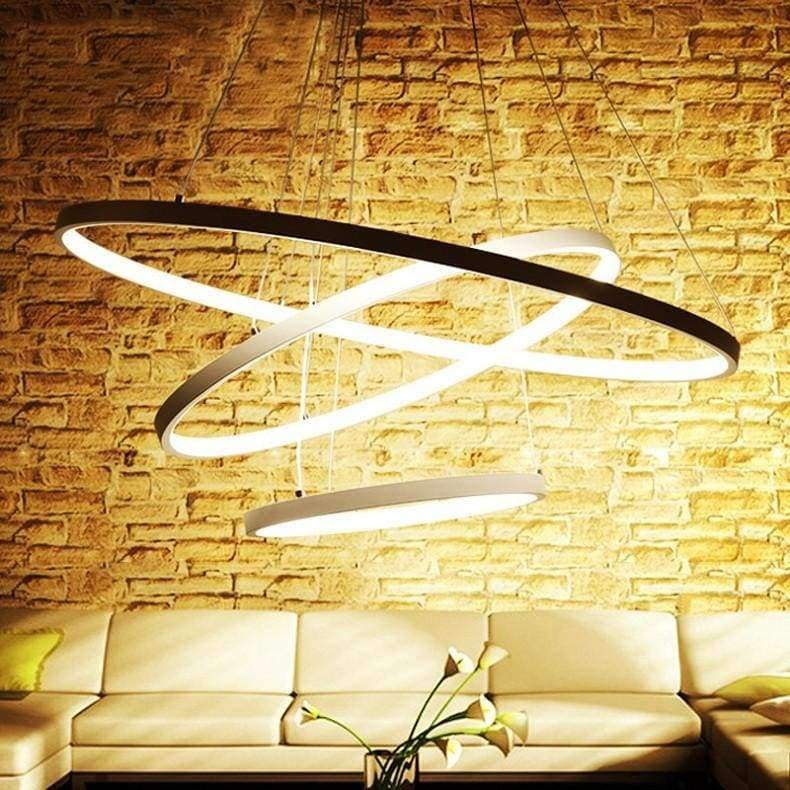 Dünn Abschnitt 3/2/1 Ring Aluminium LED Deckenleuchte Home Wohnzimmer Schlafzimmer Studienlampe Büro & Gewerbe Kronleuchter AC110-240V