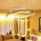 Dünn Abschnitt 3/2/1 Ring Aluminium LED Deckenleuchte Home Wohnzimmer Schlafzimmer Studienlampe Büro & Gewerbe Kronleuchter AC110-240V