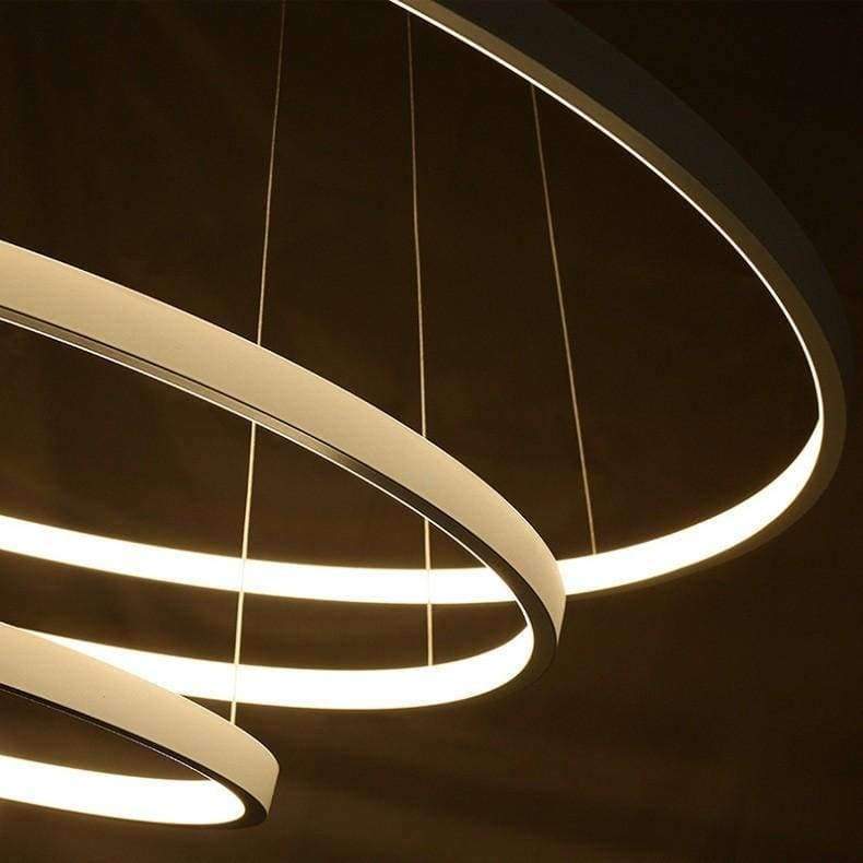 Dünn Abschnitt 3/2/1 Ring Aluminium LED Deckenleuchte Home Wohnzimmer Schlafzimmer Studienlampe Büro & Gewerbe Kronleuchter AC110-240V