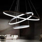 Dünn Abschnitt 3/2/1 Ring Aluminium LED Deckenleuchte Home Wohnzimmer Schlafzimmer Studienlampe Büro & Gewerbe Kronleuchter AC110-240V