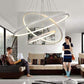 Dünn Abschnitt 3/2/1 Ring Aluminium LED Deckenleuchte Home Wohnzimmer Schlafzimmer Studienlampe Büro & Gewerbe Kronleuchter AC110-240V