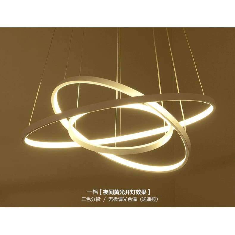 Dünn Abschnitt 3/2/1 Ring Aluminium LED Deckenleuchte Home Wohnzimmer Schlafzimmer Studienlampe Büro & Gewerbe Kronleuchter AC110-240V