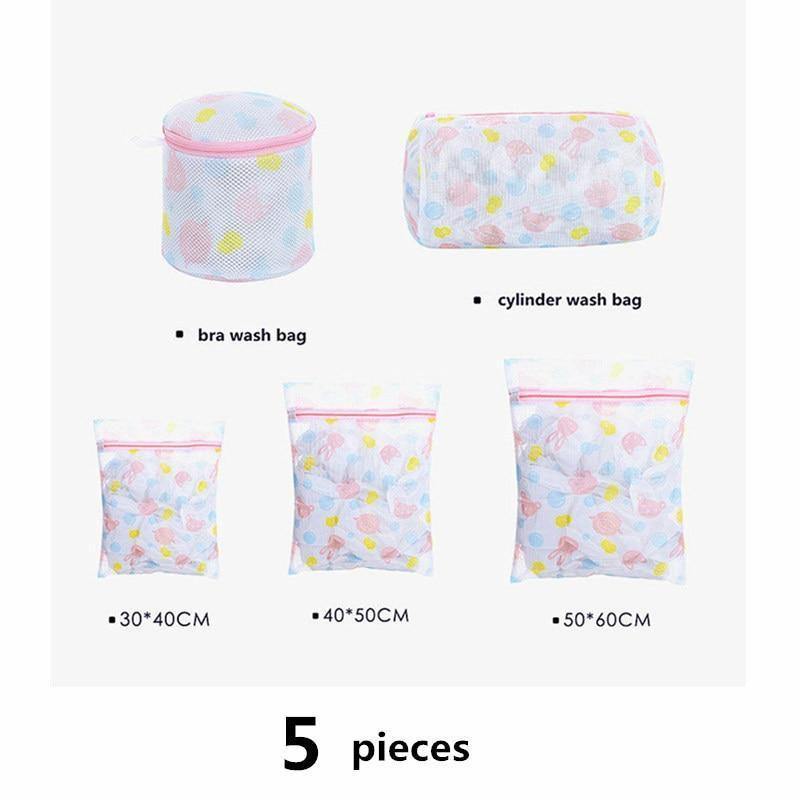 1 Set Mesh Waschmaschine Wäschebeutel mit mehreren Stilen zum Waschen von Kleidung Faltbare Unterwäsche BH Socken Wäschewaschbeutel Set