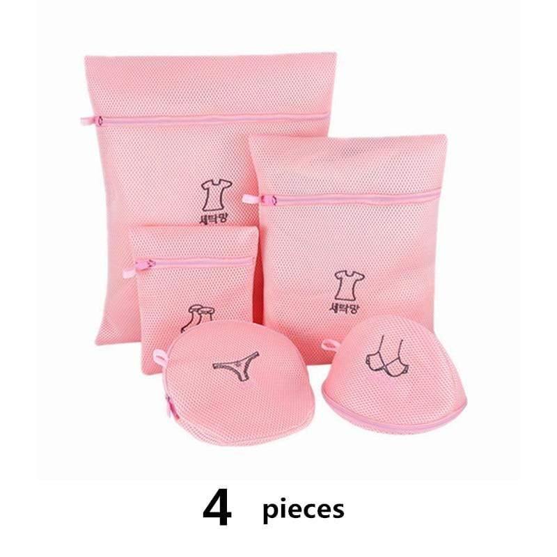 1 Set Mesh Waschmaschine Wäschebeutel mit mehreren Stilen zum Waschen von Kleidung Faltbare Unterwäsche BH Socken Wäschewaschbeutel Set