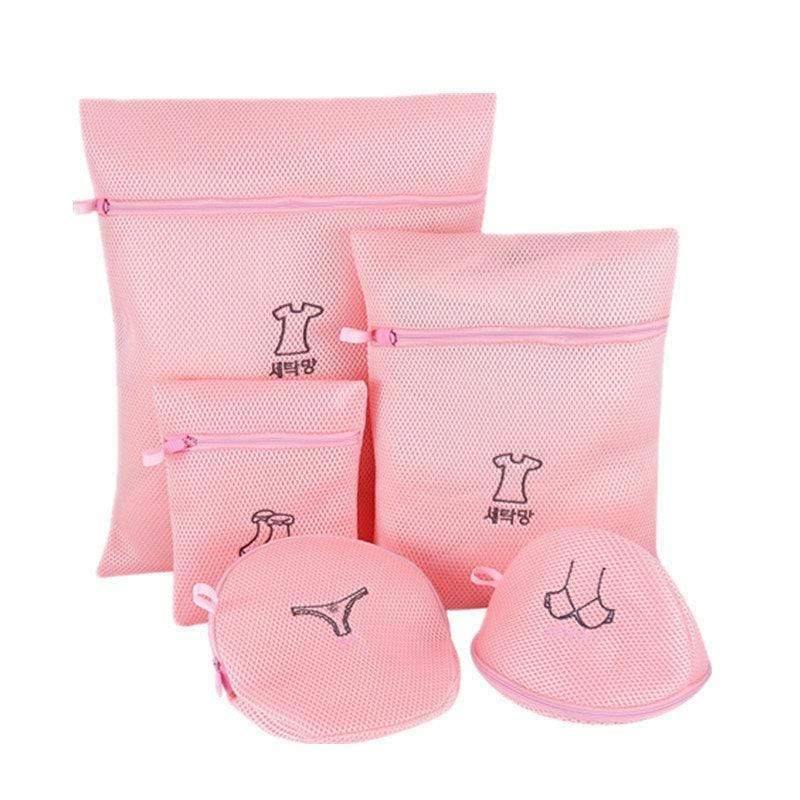 1 Set Mesh Waschmaschine Wäschebeutel mit mehreren Stilen zum Waschen von Kleidung Faltbare Unterwäsche BH Socken Wäschewaschbeutel Set