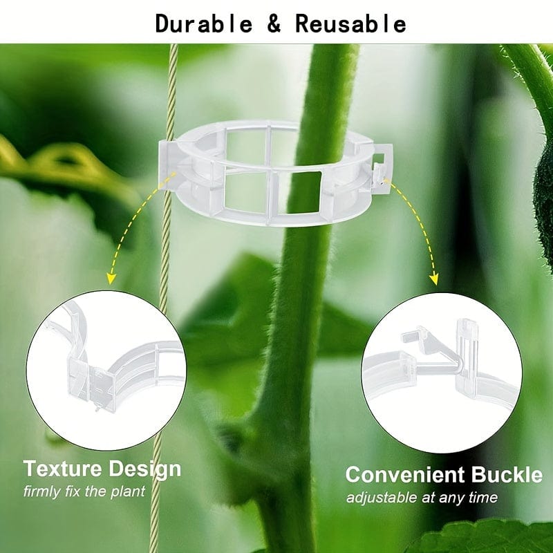 10/100Stk, Kunststoff Stand Pflanzenstand Clip Gartenclip, Tomaten Trauben Clip, Tomaten Stand Clip, Trauben Gemüse Tomaten wachsen aufrecht, um Pflanzen gesünder zu machen