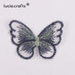10/12 pieces   Lace Butterfly  Multicolor Fabric Embroidery Patch  Sew On Polyester DIY Patch  L0919