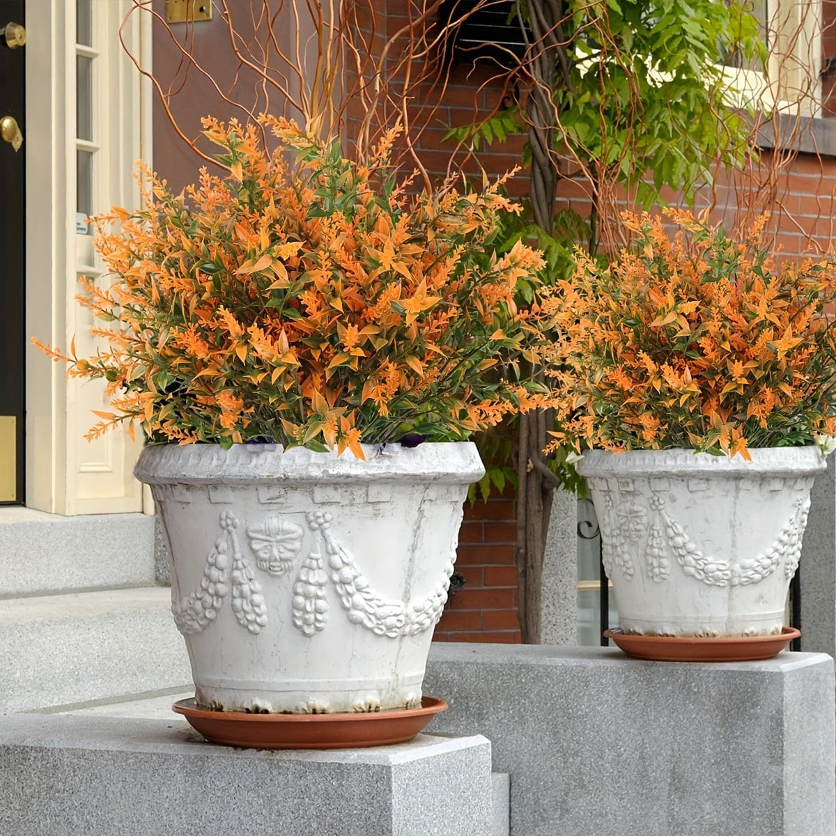 10 Bündel Künstliche Lavendelblumen Außen UV-beständige Fake Blumen Kein Verblassen Falsche Plastikpflanzen Garten Veranda Fensterbank Dekoration Innen Außen Hängender Pflanzer Zuhause Küche Büro Hochzeit Garten Dekor