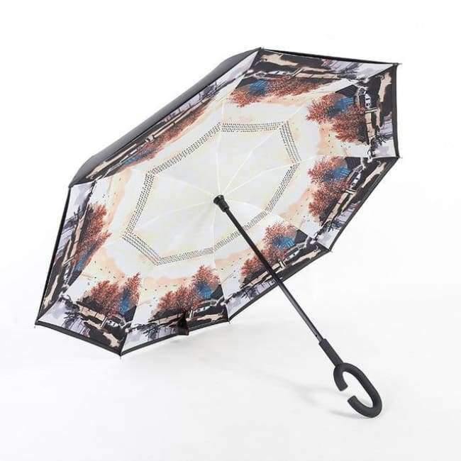 Design Doppel-Lagen Umgekehrter Regenschirm Selbststehender Regenschirm Regen Umkehr-Auto-Regenschirme Dropshipping