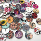 50/100 pieces mixed style wooden buttons suitable for sewing scrapbooking decoration 20mm W477