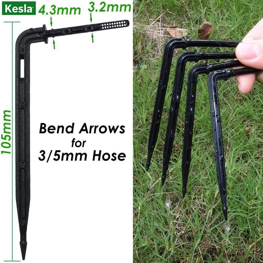 50PCS Bogenpfeil Tropfer Mikro-Tropfbewässerung Kit Emitter für 3/5mm Schlauch Gartenbewässerung sparen Mikro-Tropfer Gewächshaus