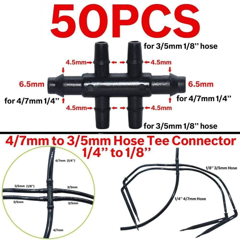 50PCS Bogenpfeil Tropfer Mikro-Tropfbewässerung Kit Emitter für 3/5mm Schlauch Gartenbewässerung sparen Mikro-Tropfer Gewächshaus