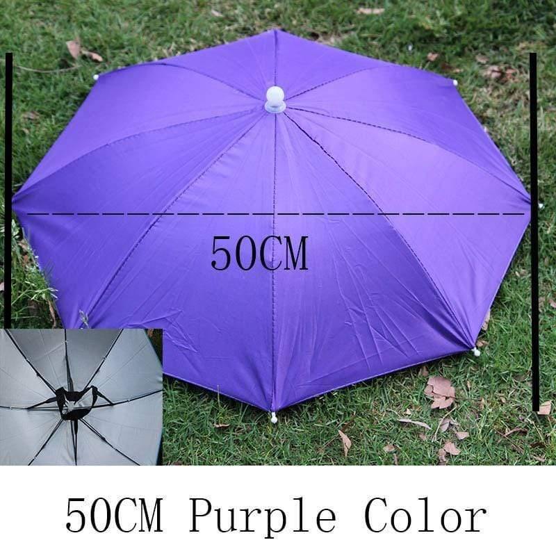 8 Bone 50 CM Anglerkappe Regenschirm Frauen UV Sonnenschein und Regen Regenschirm für Frauen winddicht Kopf Regenschirme Kappen YS0018