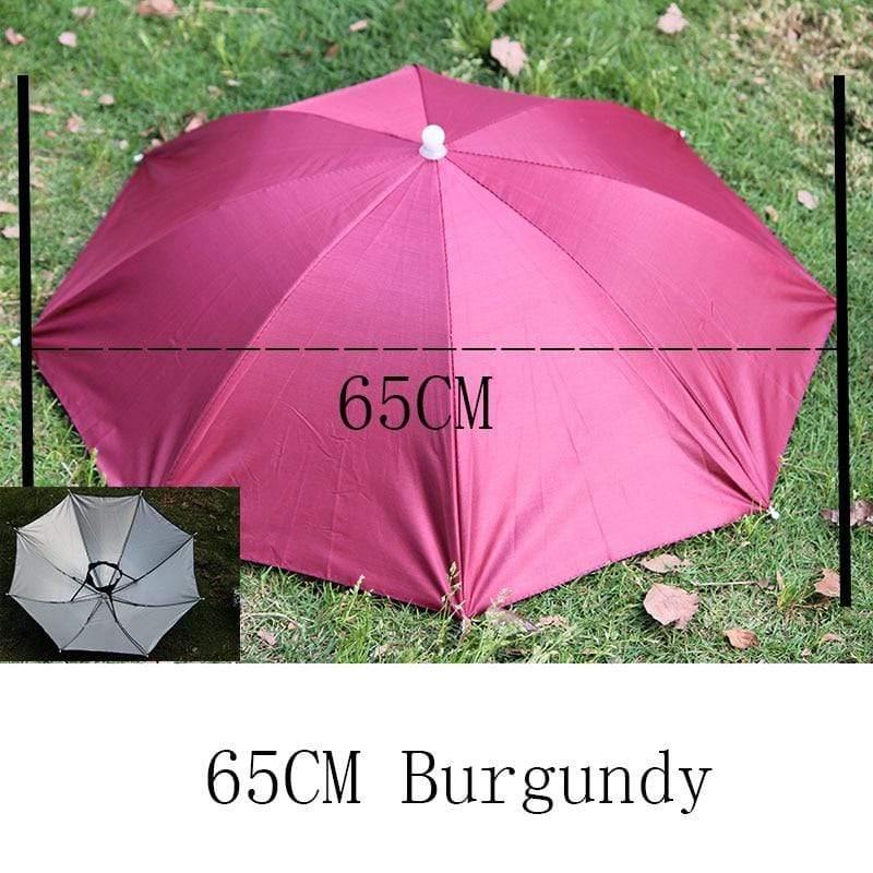 8 Bone 50 CM Anglerkappe Regenschirm Frauen UV Sonnenschein und Regen Regenschirm für Frauen winddicht Kopf Regenschirme Kappen YS0018