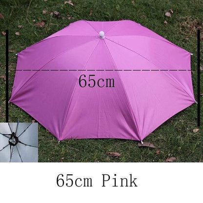 8 Bone 50 CM Anglerkappe Regenschirm Frauen UV Sonnenschein und Regen Regenschirm für Frauen winddicht Kopf Regenschirme Kappen YS0018