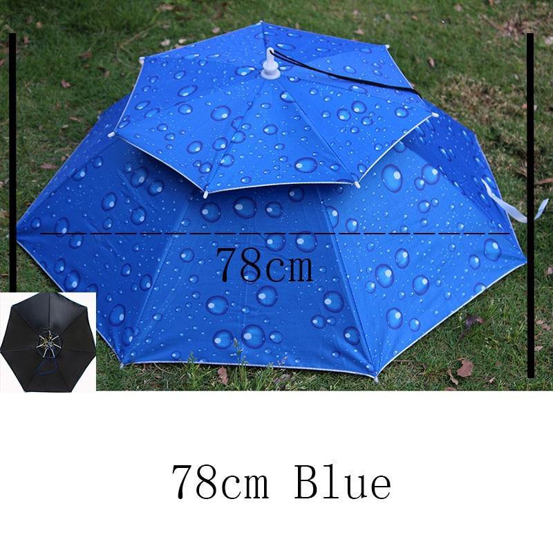 8 Bone 50 CM Anglerkappe Regenschirm Frauen UV Sonnenschein und Regen Regenschirm für Frauen winddicht Kopf Regenschirme Kappen YS0018