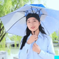 8 Bone 50 CM Anglerkappe Regenschirm Frauen UV Sonnenschein und Regen Regenschirm für Frauen winddicht Kopf Regenschirme Kappen YS0018