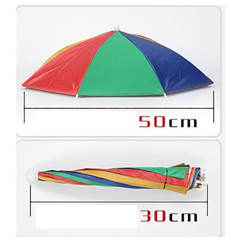 8 Bone 50 CM Anglerkappe Regenschirm Frauen UV Sonnenschein und Regen Regenschirm für Frauen winddicht Kopf Regenschirme Kappen YS0018