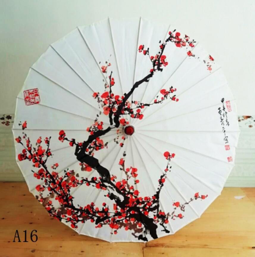 Seiden Damen Regenschirm Japanische Kirschblüten Seide Antiker Tanz Regenschirm Dekorativ Regenschirm Chinesischer Stil Ölpapier Regenschirm