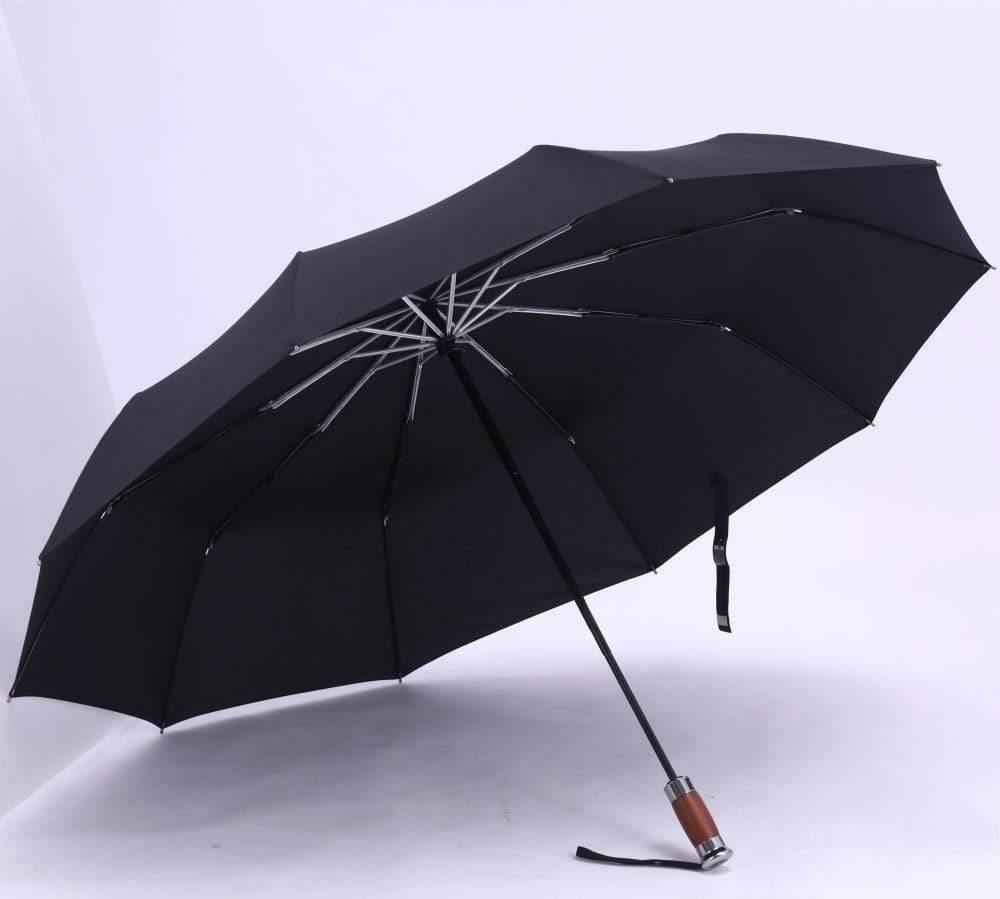 Echter Markengroßfaltregenschirm Regen 1,2 Meter Geschäfts Männer Automatische Regenschirme Winddicht Männlicher Sonnenschirm Dunkelblau und Schwarz