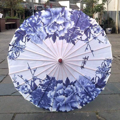 Seiden Damen Regenschirm Japanische Kirschblüten Seide Antiker Tanz Regenschirm Dekorativ Regenschirm Chinesischer Stil Ölpapier Regenschirm