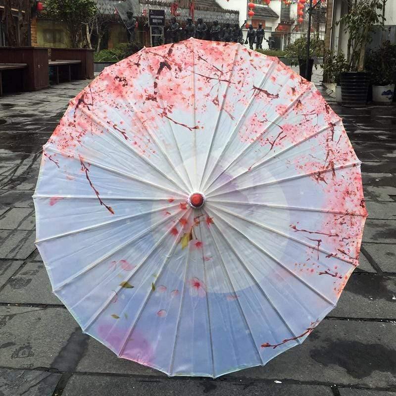 Seiden Damen Regenschirm Japanische Kirschblüten Seide Antiker Tanz Regenschirm Dekorativ Regenschirm Chinesischer Stil Ölpapier Regenschirm