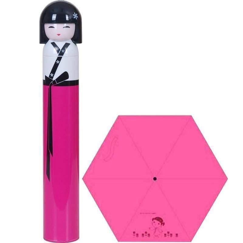 Japanische Kimono Puppe Faltbare Weinflasche Regenschirm Kreativer UV Mini Regenschirm für Damen Designer Geschenke Schirme YS396