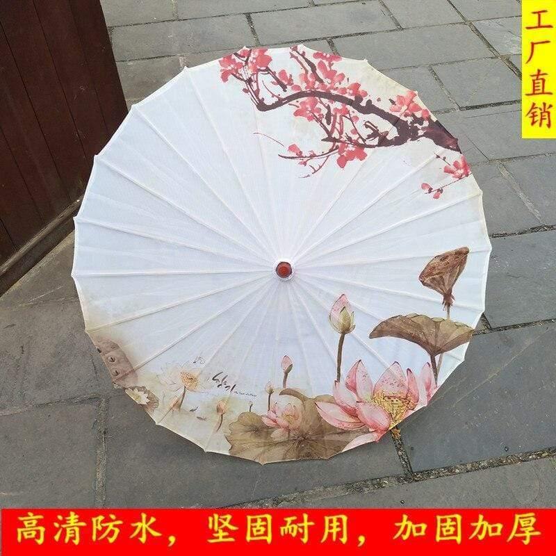 Seiden Damen Regenschirm Japanische Kirschblüten Seide Antiker Tanz Regenschirm Dekorativ Regenschirm Chinesischer Stil Ölpapier Regenschirm