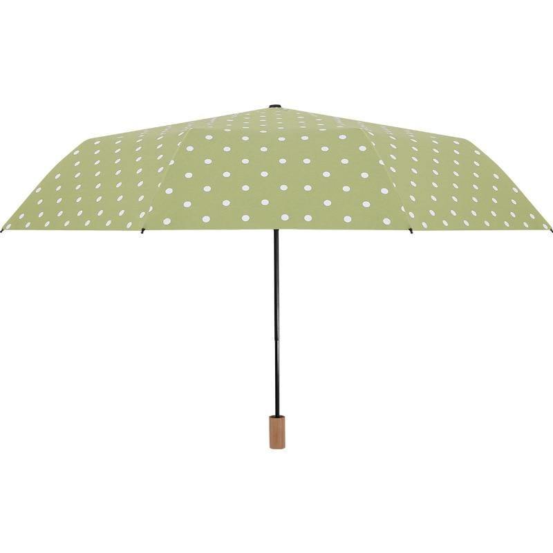 Faltende schwarze Punkt-Regenschirme Charms Regen UV runder Punkt-Regenschirm für Frauen winddichte Regenschirme YS200056