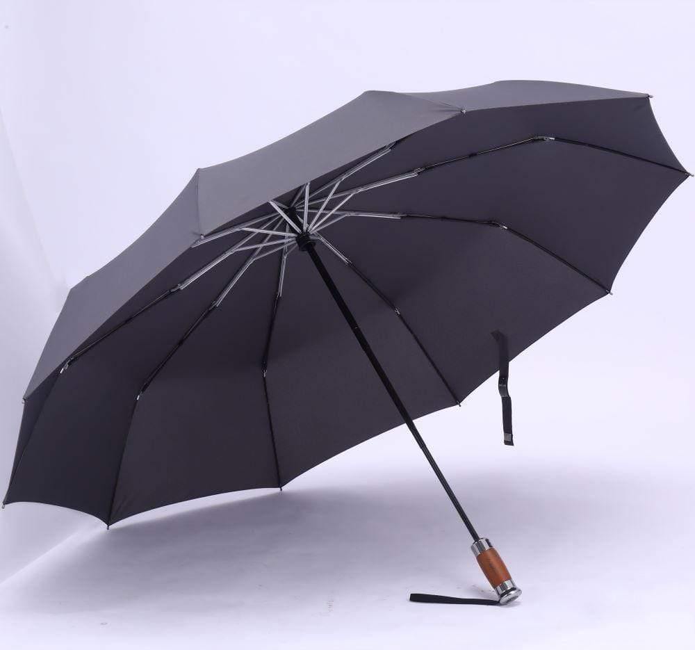 Echter Markengroßfaltregenschirm Regen 1,2 Meter Geschäfts Männer Automatische Regenschirme Winddicht Männlicher Sonnenschirm Dunkelblau und Schwarz