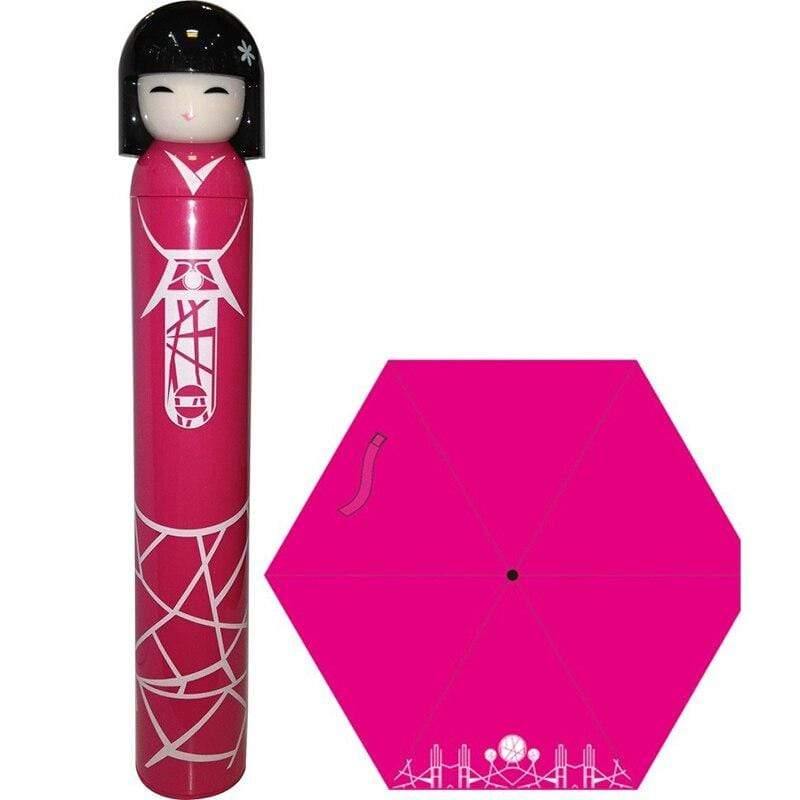 Japanische Kimono Puppe Faltbare Weinflasche Regenschirm Kreativer UV Mini Regenschirm für Damen Designer Geschenke Schirme YS396