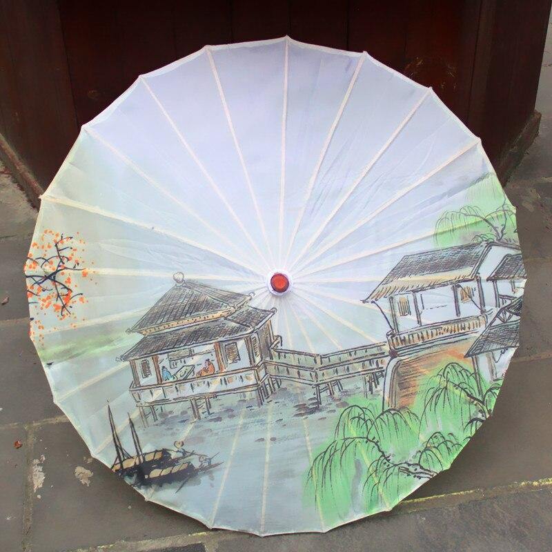 Seiden Damen Regenschirm Japanische Kirschblüten Seide Antiker Tanz Regenschirm Dekorativ Regenschirm Chinesischer Stil Ölpapier Regenschirm