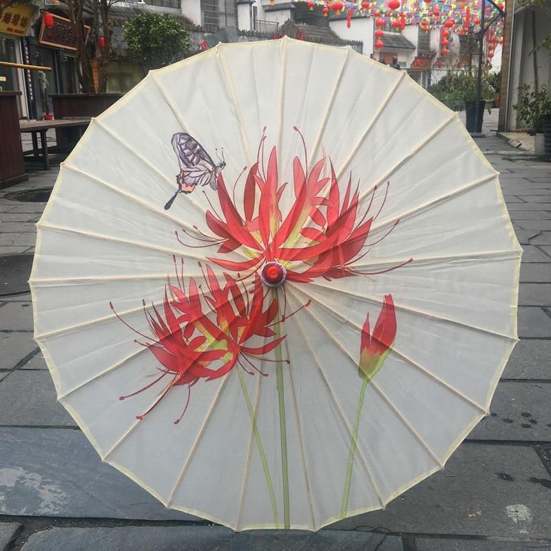 Seiden Damen Regenschirm Japanische Kirschblüten Seide Antiker Tanz Regenschirm Dekorativ Regenschirm Chinesischer Stil Ölpapier Regenschirm