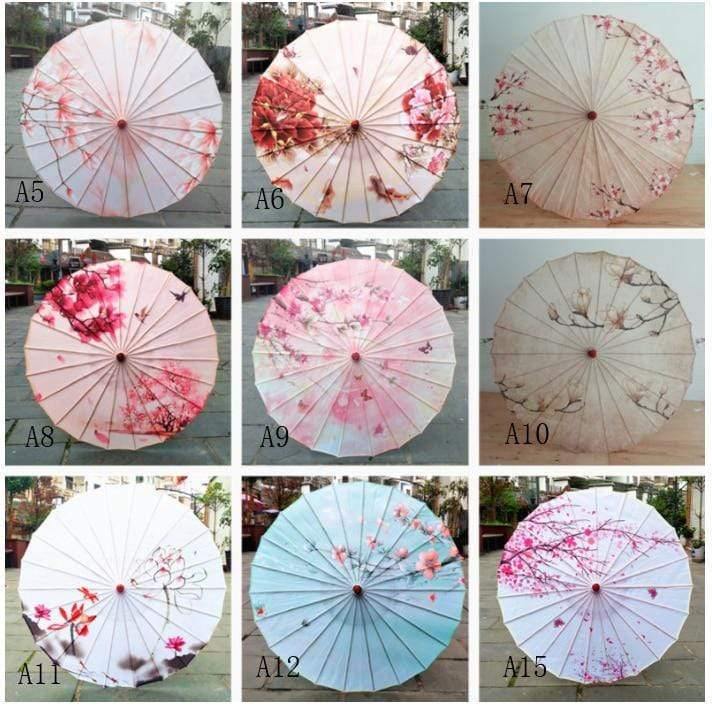 Seiden Damen Regenschirm Japanische Kirschblüten Seide Antiker Tanz Regenschirm Dekorativ Regenschirm Chinesischer Stil Ölpapier Regenschirm