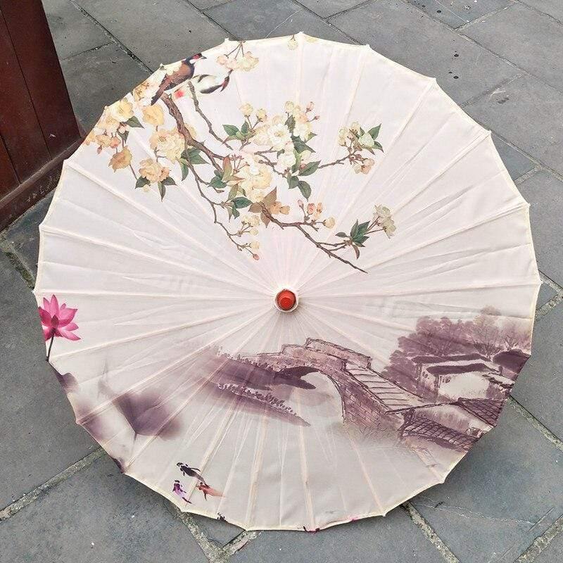 Seiden Damen Regenschirm Japanische Kirschblüten Seide Antiker Tanz Regenschirm Dekorativ Regenschirm Chinesischer Stil Ölpapier Regenschirm
