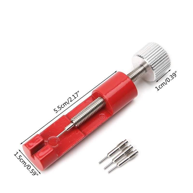 1 PC Metal Adjustable Watch Strap Bracelet Link Pin Remover Repair Tool Set Red (Red)