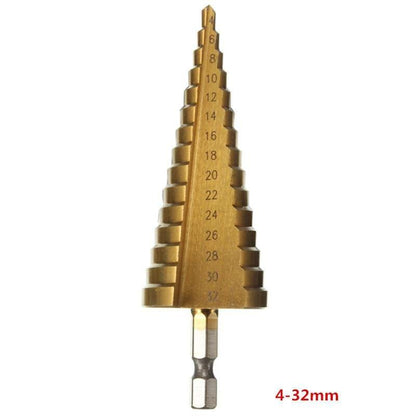 Multi-sizes HSS steel titanium step drill bits 3-12/4-12/4-20/4-32mm step cone cutting tools steel wood metal drilling