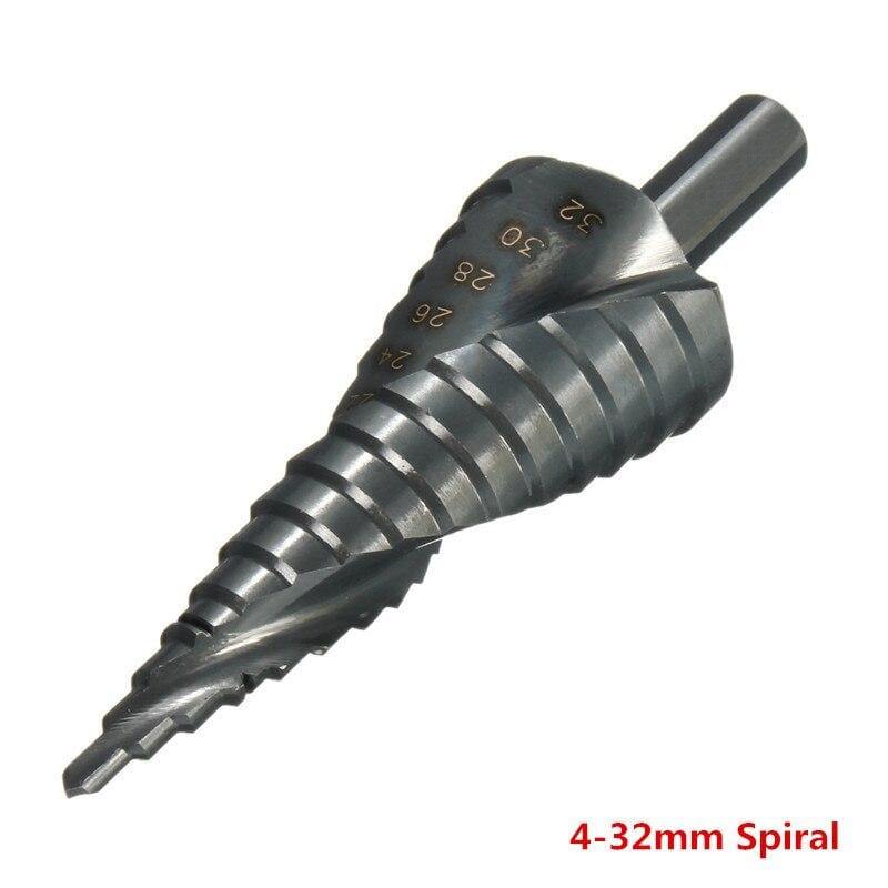 Multi-sizes HSS steel titanium step drill bits 3-12/4-12/4-20/4-32mm step cone cutting tools steel wood metal drilling