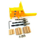 41 pieces/set drilling guide kit dowel drill set jig 6mm 8mm 10mm E,L,T connection pins dowel jig hole saw tools