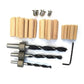 41 pieces/set drilling guide kit dowel drill set jig 6mm 8mm 10mm E,L,T connection pins dowel jig hole saw tools