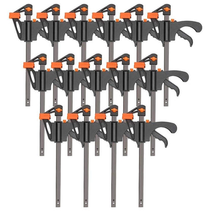 20 pieces 4 inch clip quick ratchet release speed squeeze woodworking work beam F-clamp clip kit spacer gadget tools DIY hand tool