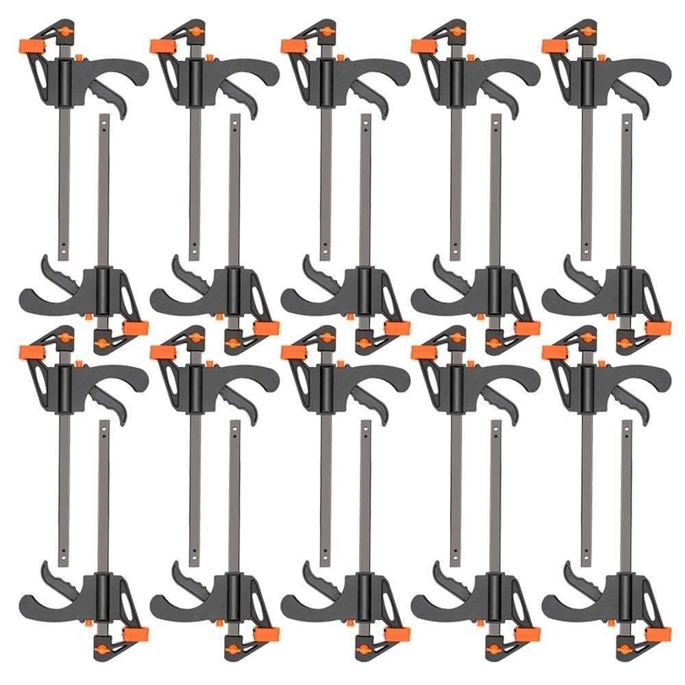 20 pieces 4 inch clip quick ratchet release speed squeeze woodworking work beam F-clamp clip kit spacer gadget tools DIY hand tool